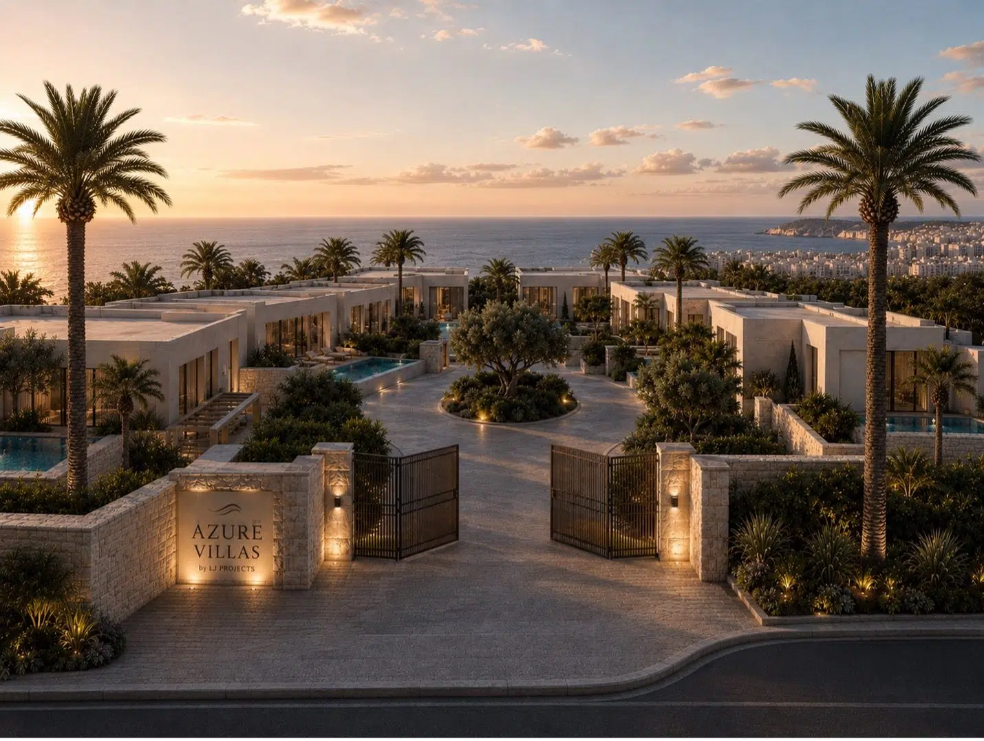 Azure Villas, 8 private luxury villas with swimming pools and sea views in St Julian's, Malta by LJ Projects